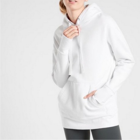 Athleta Rose Lace Tunic White Hoodie - Picture 3 of 11